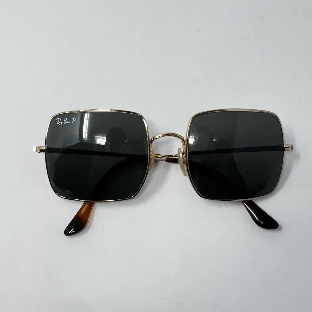 Ray-Ban RB1971 Square 9147/51 Gold Polarized Sunglass Frames 54-19-145
